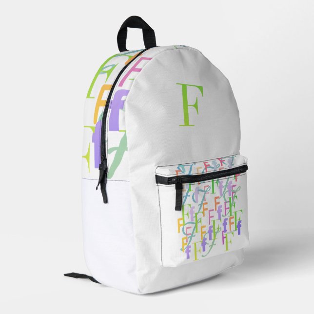Mochila Impresa Confeti de Letras "F" (Esquina izquierda trasera)
