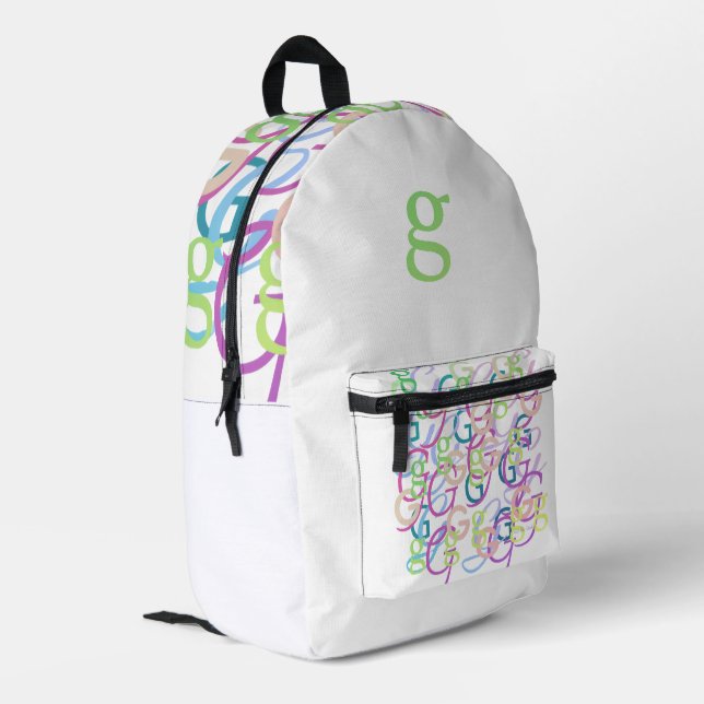 Mochila Impresa Confeti de Letras "G" (Esquina izquierda trasera)