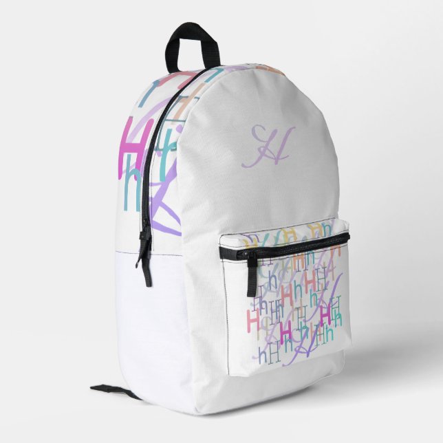 Mochila Impresa Confeti de Letras "H" (Esquina izquierda trasera)
