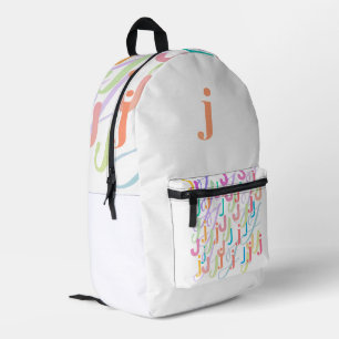 Mochila Impresa Confeti de Letras "J"