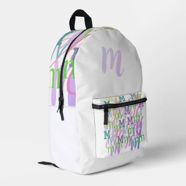 Mochila Impresa Confeti de Letras "M" (Esquina izquierda trasera)
