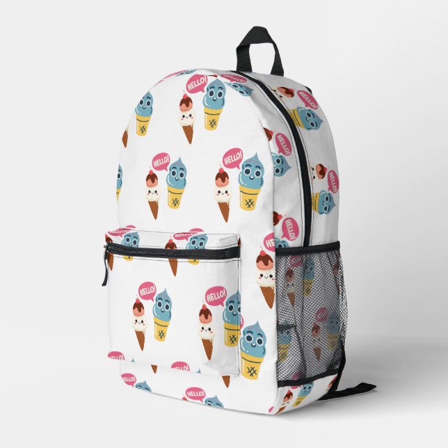 Mochila Impresa cono de helado (Esquina derecha trasera )