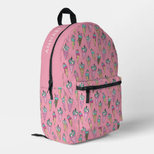Mochila Impresa Cono de helado rosa