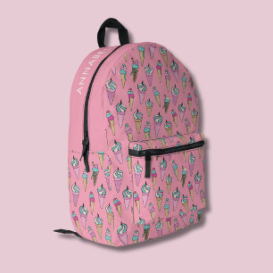 Mochila Impresa Cono de helado rosa