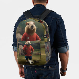 Mochila Impresa "Conseguidor de Metas: El Capibara Estrella del Fú