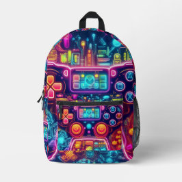 Mochila Impresa Controlador de juego Neon Light