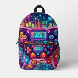 Mochila Impresa Controlador de juego Neon Light