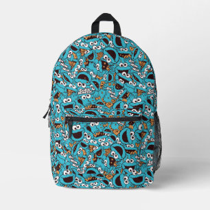 Mochila Impresa Cookie Monster   Patrón Nom Nom Nom