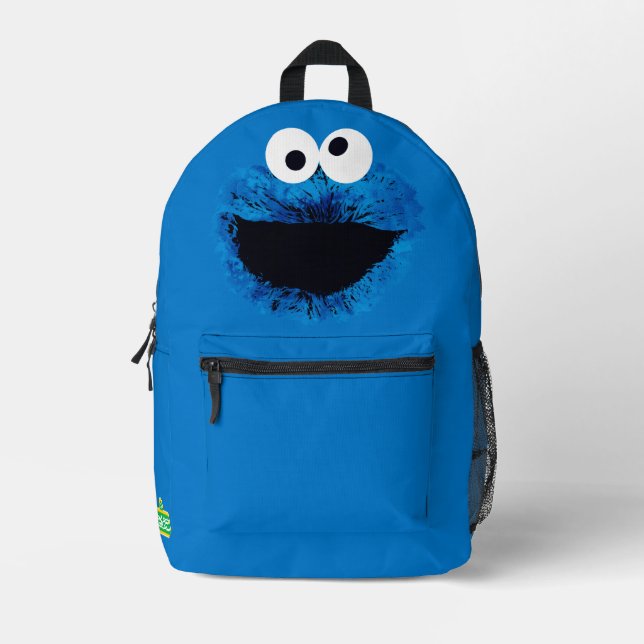 Mochila Impresa Cookie Monster | Tendencia acuarela (Anverso)