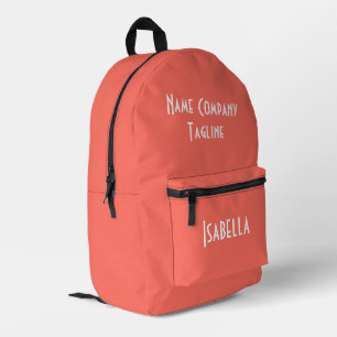 Mochila Impresa Coral vivo simple y moderno