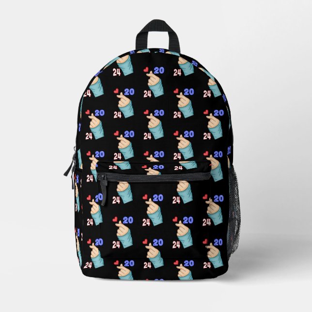 Mochila Impresa Corazón coreano 2024 (Anverso)