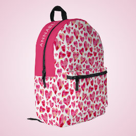 Mochila Impresa Corazón Girly