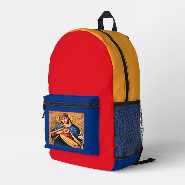 Mochila Impresa Corazón inmaculado de María (Esquina derecha trasera )