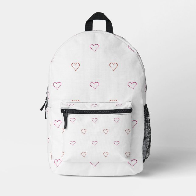Mochila Impresa Corazones (Anverso)