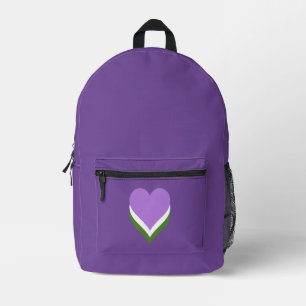 Mochila Impresa Corazones de orgullo genderqueer
