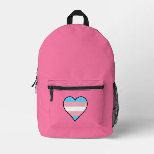 Mochila Impresa Corazones de orgullo transgénero
