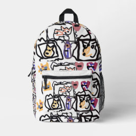 Mochila Impresa corazones de Welsh Corgi