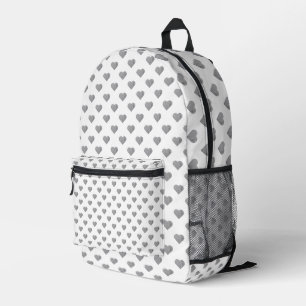 Mochila Impresa Corazones gris de hormigón simétricos pequeños en