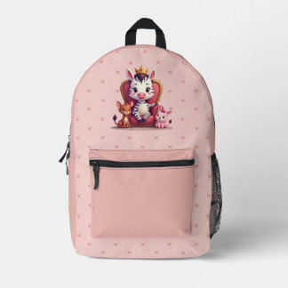 Mochila Impresa Corazones rosados pastel lindos