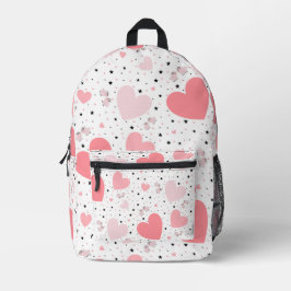 Mochila Impresa Corazones rosas y cerdito