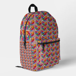Mochila Impresa Corazones y Mariposas