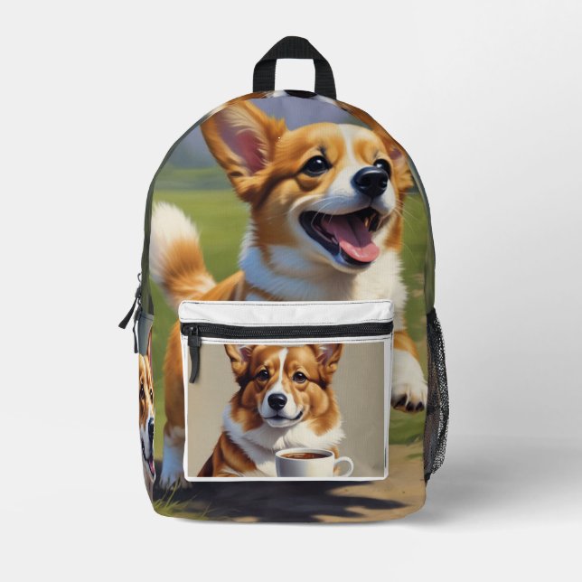 Mochila Impresa Corgi (Anverso)