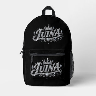 Mochila Impresa Corona de diamantes de lujo personalizada LUINA