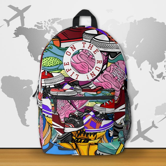 Mochila Impresa Corredor de arte pop audaz (Subido por el creador)