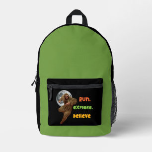 Mochila Impresa Corriendo Aventura Sasquatch Creer Diseño