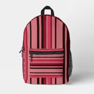 Mochila Impresa Cortar Bonito con rayas rosadas