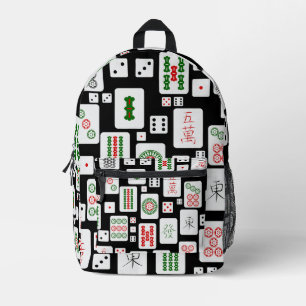 Mochila Impresa Cortes de juego de tarjetas Mahjong