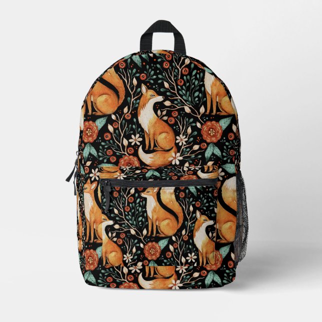 Mochila Impresa Cosmic Fox and Crescent Moons (Anverso)