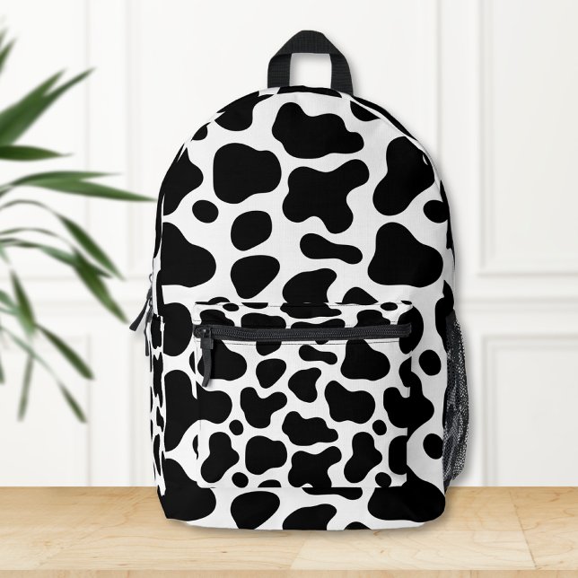 Mochila Impresa Cow print backpack, Black and white cow backpack (Subido por el creador)