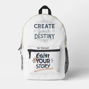 Mochila Impresa Crea tu destino y haz tuya tu historia Motivaciona