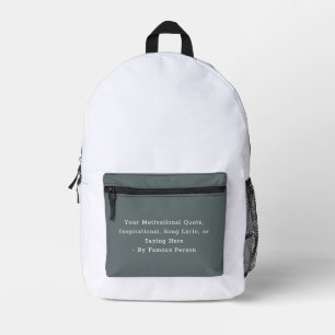 Mochila Impresa Crea Tu Propia Cita Motivacional Inspiradora