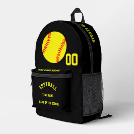 Mochila Impresa Crea tu propio gimnasio deportivo de softball pers