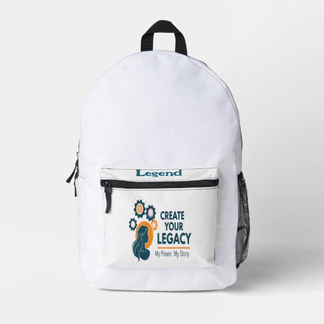 Mochila Impresa Create your legacy (Anverso)