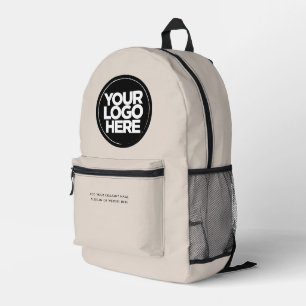 Mochila Impresa Crema   Logotipo y texto corporativo personalizado
