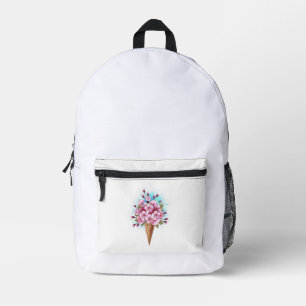 Mochila Impresa Crema rosa de hielo Sakura Waffle Cone
