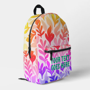 Mochila Impresa crepusculo personalizado hoja ombre colorida tu te