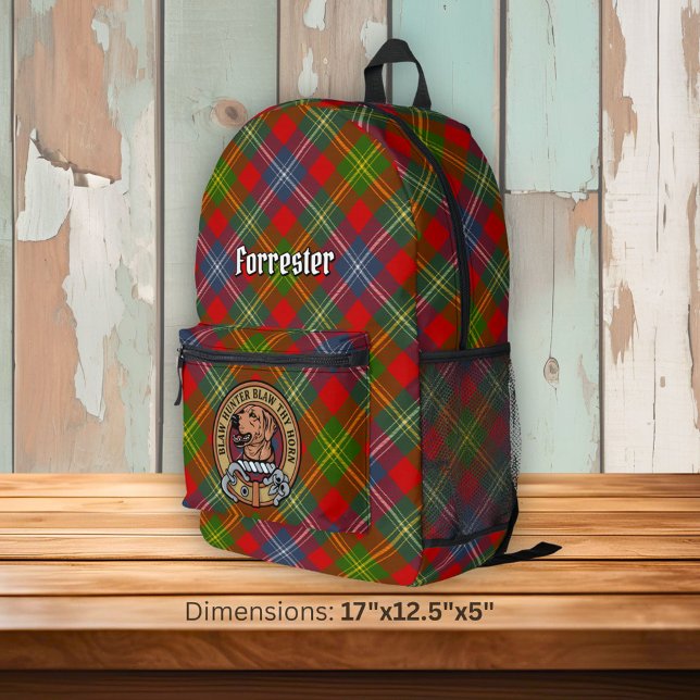 Mochila Impresa Crest de Clan Forrester sobre tartán (Subido por el creador)