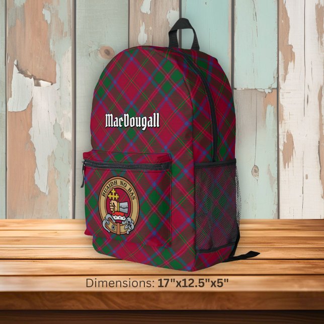 Mochila Impresa Crest de Clan MacDougall sobre tartán (Subido por el creador)