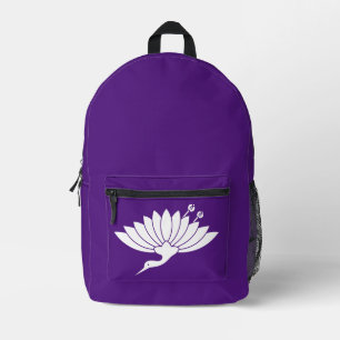 Mochila Impresa crisantemo en forma de grulla