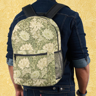 Mochila Impresa Crisantemo por William Morris, Arte Antiguo