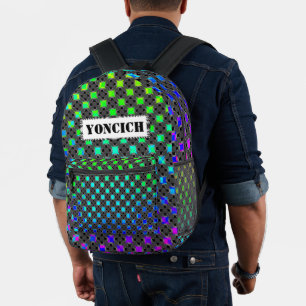 Mochila Impresa Cruz de Círculo sólido de cuatro estrellas por Ken