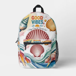 Mochila Impresa Cuaderno tropical de ondas de verano