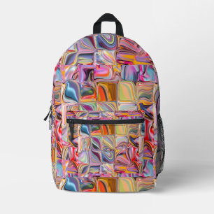 Mochila Impresa Cuadrados Ondulados del Tiempo