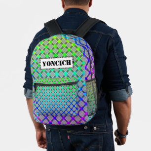 Mochila Impresa Cuadrícula de Círculo Harto de Kenneth Yoncich
