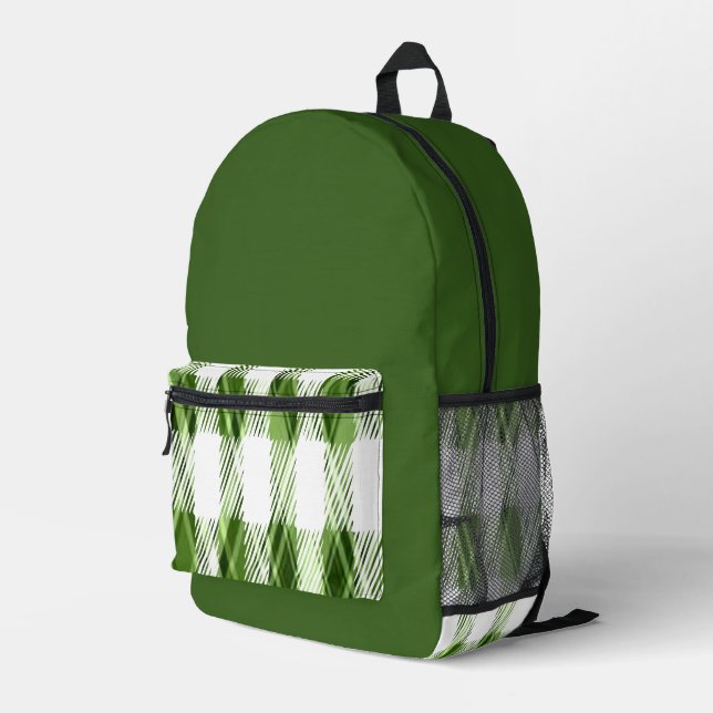Mochila Impresa Cuadro verde (Esquina derecha trasera )