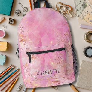 Mochila Impresa Cuarzo Rosa Personalizado